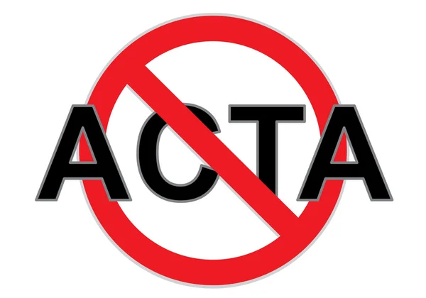 Pare ACTA — Vetor de Stock