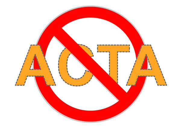 Остановить ACTA — стоковый вектор