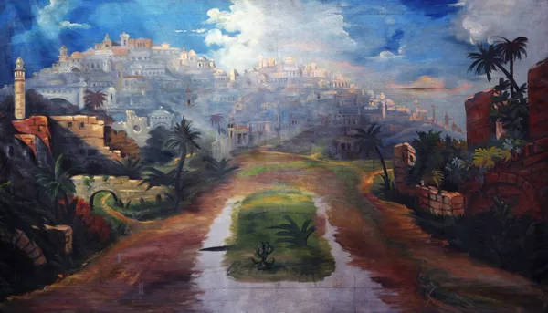 Stary obraz miasta Betlejem — Zdjęcie stockowe