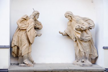 Statues in the church in Svitavy, Czech Republic clipart