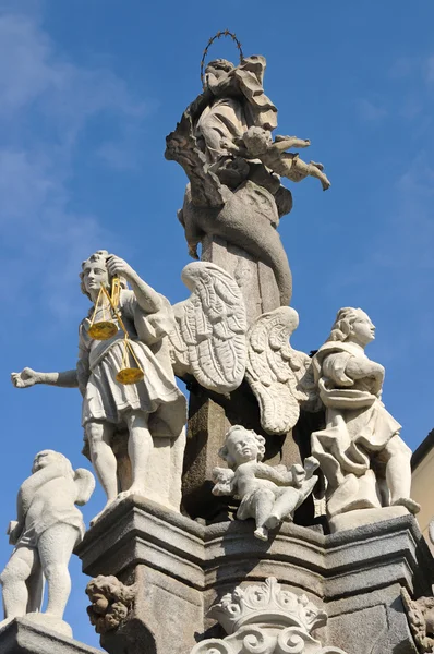 Immaculata maria pijler banska stiavnica, Slowakije unesco — Stockfoto