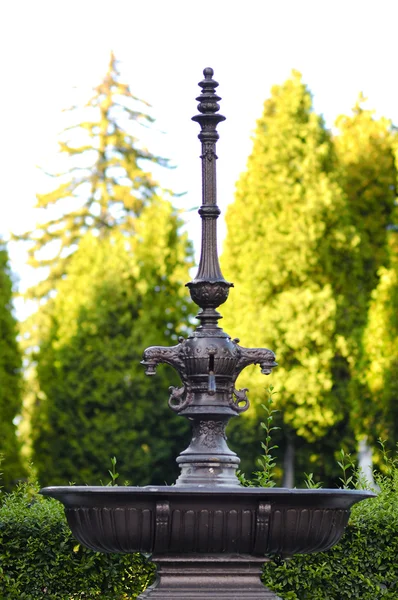 Fuente histórica en el cementerio, República Checa Svitavy — Foto de Stock