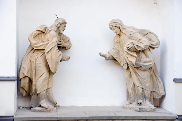 Rzeźby w kościele w svitavy, Republika Czeska — Zdjęcie stockowe