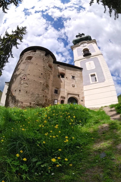 Παλιό κάστρο στα Κρίσταλ stiavnica, Σλοβακία unesco — Φωτογραφία Αρχείου
