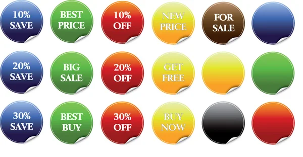 stock vector Trade discount labels vector collection EPS10