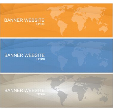 Modern colored banner with the theme of a world vector eps10