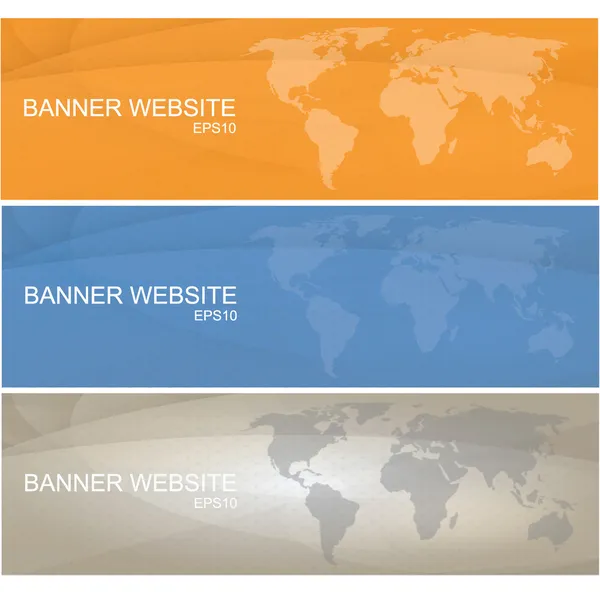 Moderní barevné banner s tématem svět vektoru eps10 — Stockový vektor