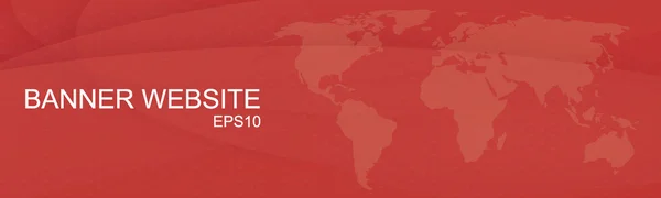 Banner rojo moderno con el tema de un vector mundial eps10 — Vector de stock