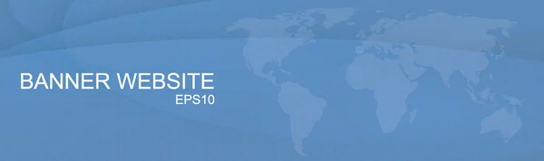 Moderne blauwe banner met het thema van een wereld vector eps10 — Stockvector