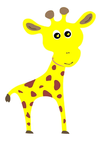 Pequeña ilustración vectorial de jirafa para niños — Archivo Imágenes Vectoriales
