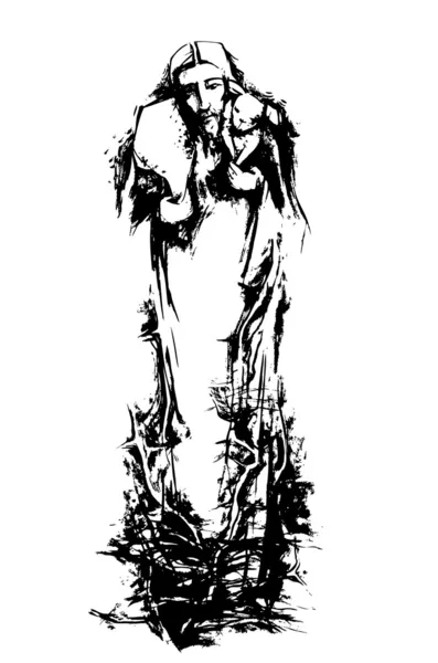 Jésus le Bon Pasteur — Image vectorielle