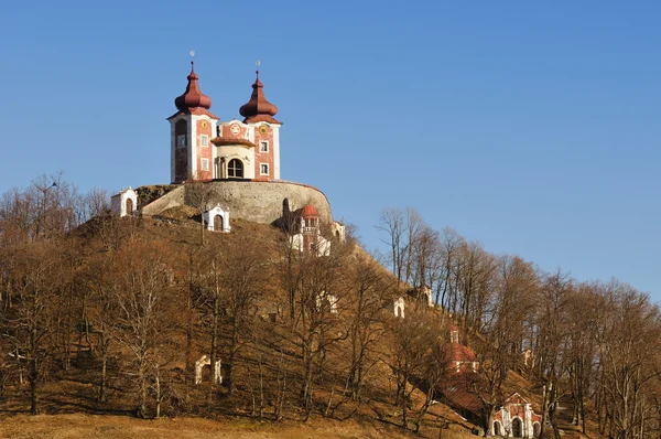 Kálvária-Banská Štiavnica, felső templom - unesco Szlovákiában — Stock Fotó