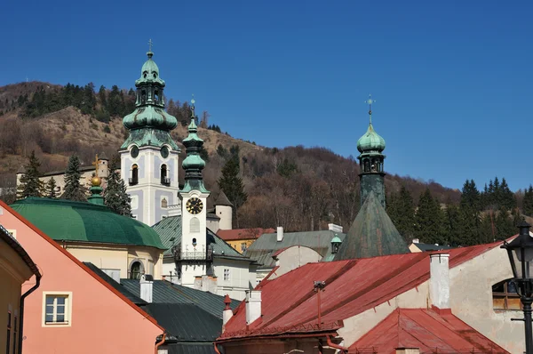 Банска-Штявница, исторический шахтерский город Словакии, ЮНЕСКО — стоковое фото