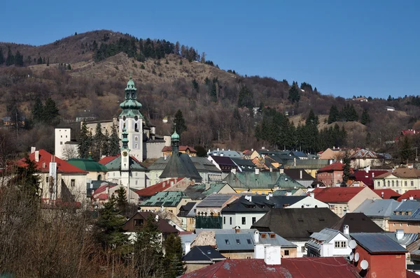 Банска-Штявница, исторический шахтерский город Словакии, ЮНЕСКО — стоковое фото