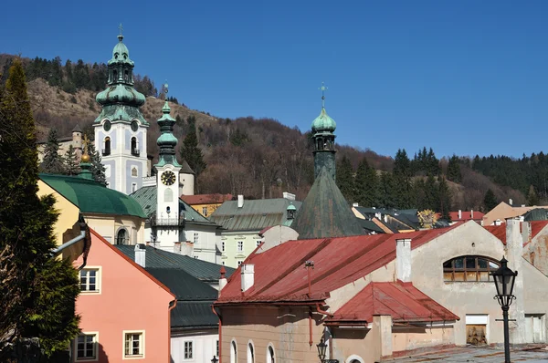 Banska stiavnica kasaba Slovakya, unesco madencilik tarihi — Stok fotoğraf