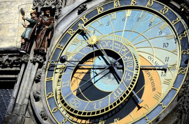 Prague astronomical clock clipart