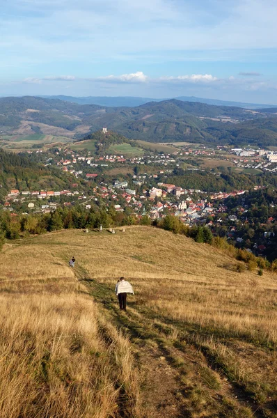Tourist trail of Banska Stiavnica, Slovakia Unesco — Stock Photo, Image