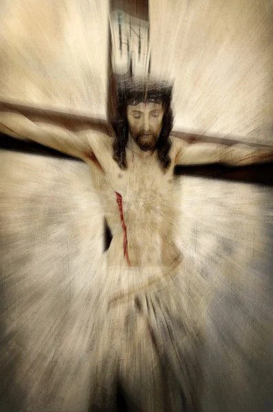 Gekruisigde Jezus Christus - Pasen abstractie — Stockfoto