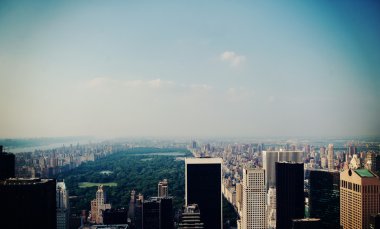 New York'taki central park günbatımı sırasında