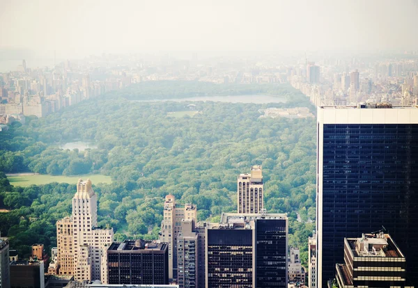 New york city central parku v mlze — Stock fotografie