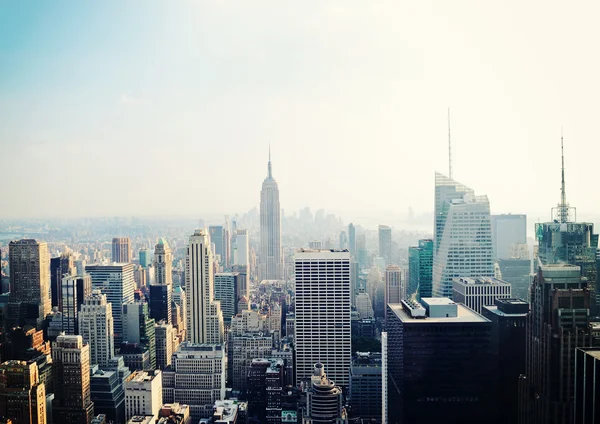 Θέα πόλη της Νέας Υόρκης με το empire state building Φωτογραφία Αρχείου