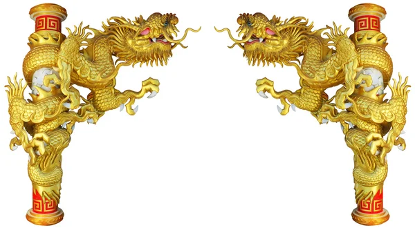 Dragon on white background — Stock Photo, Image