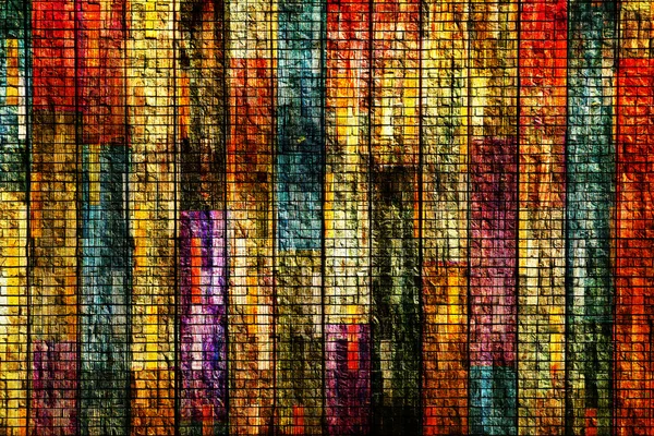 Oude hout achtergrond in volledige kleur — Stockfoto
