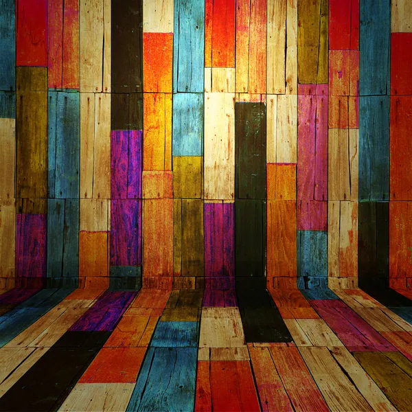 Stare drewno pokój pełny kolor — Zdjęcie stockowe