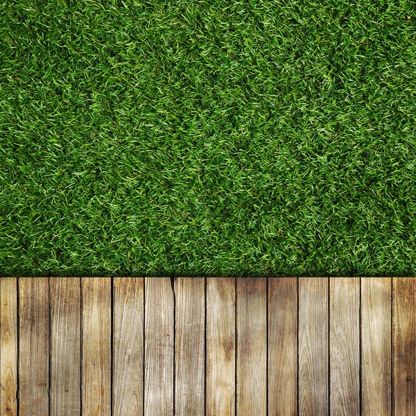Fondo de pared sobre hierba verde — Foto de Stock