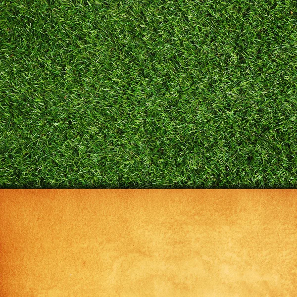 Tło ściany na zielonej trawie — Zdjęcie stockowe