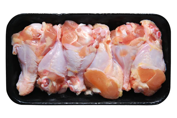 Daging babi segar atau potongan daging dengan peterseli — Stok Foto