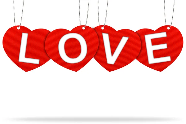Valentinstag Herzen Hintergrund mit Wellpappenbasteln auf — Stockfoto
