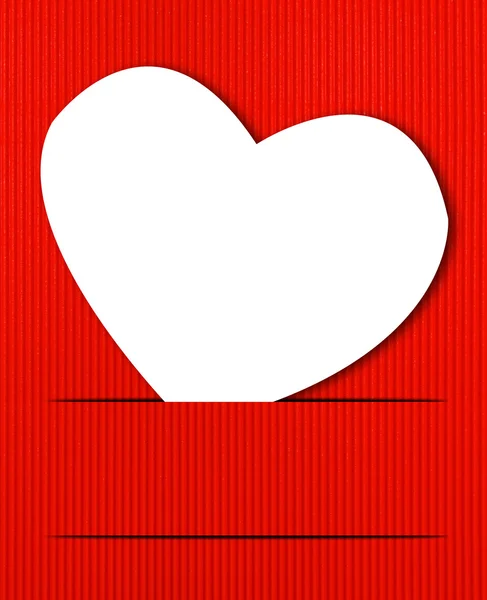Oluklu kağıt zanaat kendinizi ile Sevgililer günü kalpleri arka plan — Stok fotoğraf