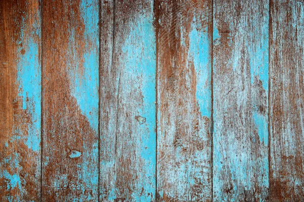 Leeres altes Holz blaues Regal — Stockfoto