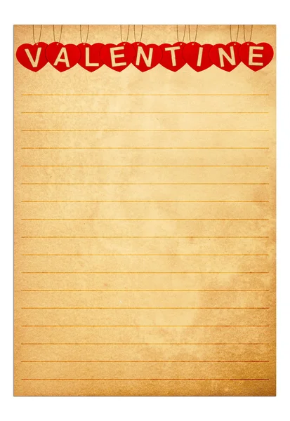 Livro papel valentine background.Vintage estilo — Fotografia de Stock