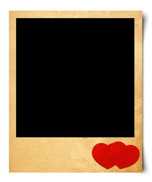 Blank photo isolated valentine background.Vintage style — Stock Photo, Image