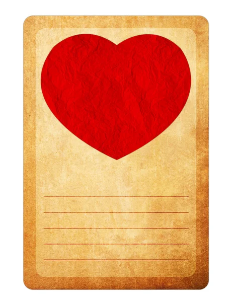 Heart in paper valentine background.Vintage style — Stock Photo, Image