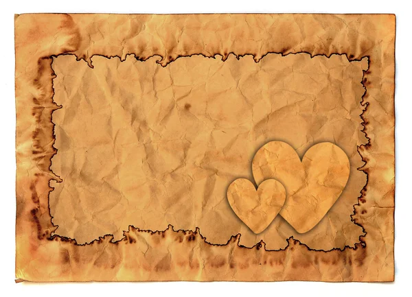 Ročníku valentine pozadí s starý papír — Stock fotografie