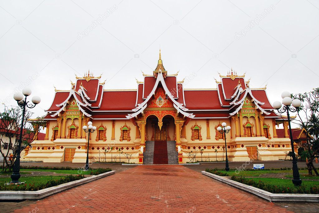 Phatadlaung Temple in Vientiane, Laos.