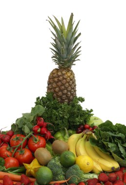 Fruit and Vegetable Arrangement clipart