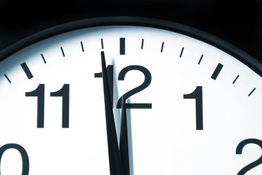 One Minute to 12 oclock clipart