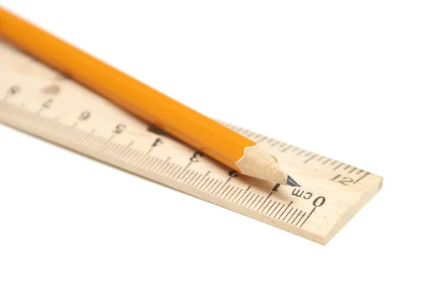 Pencil and Ruler — Stock Photo, Image