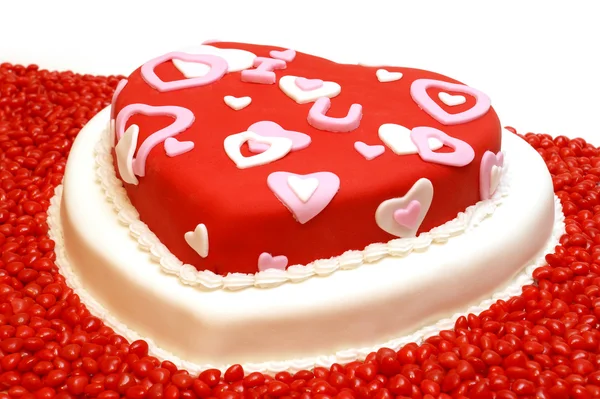 Kalp şeklinde pasta — Stok fotoğraf
