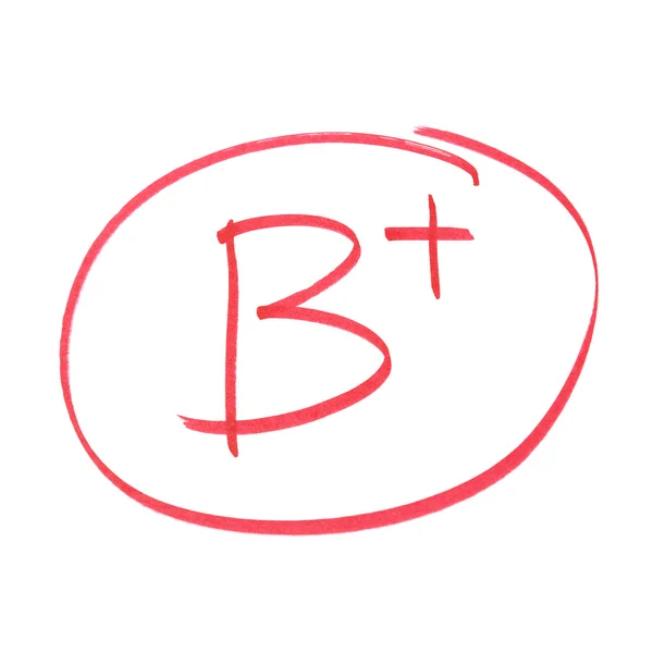 B Plus Grade — Stockfoto