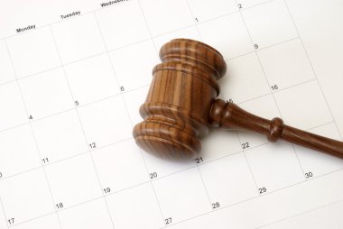 Gavel and Calendar clipart