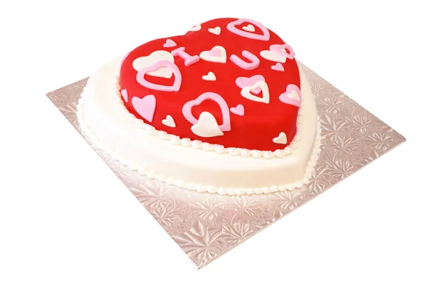 Hjärtformade tårta — Stockfoto