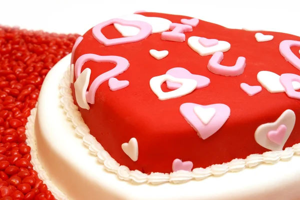 Herzförmige Torte — Stockfoto