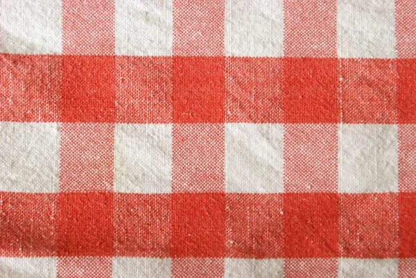 Tkanina stołowa w kratkę — Zdjęcie stockowe