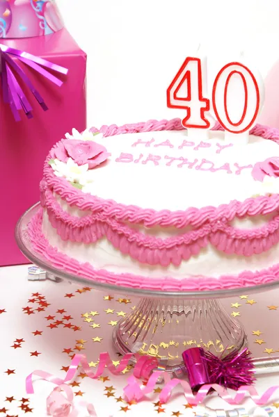 Happy 40th Birthday — Stock Photo, Image
