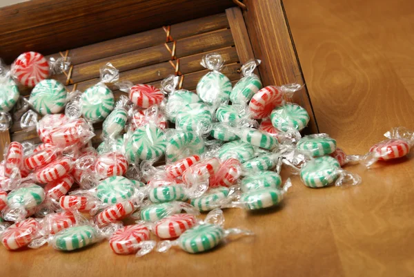 ペパーミント渦巻きキャンディ — ストック写真